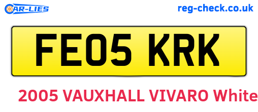 FE05KRK are the vehicle registration plates.