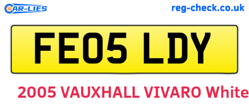 FE05LDY are the vehicle registration plates.