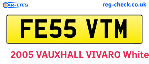 FE55VTM are the vehicle registration plates.