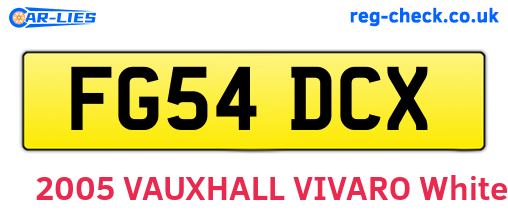 FG54DCX are the vehicle registration plates.