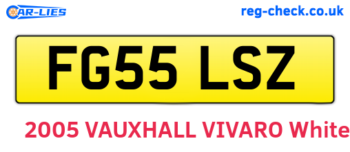 FG55LSZ are the vehicle registration plates.