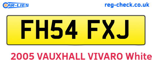 FH54FXJ are the vehicle registration plates.