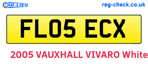 FL05ECX are the vehicle registration plates.
