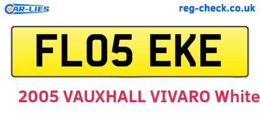 FL05EKE are the vehicle registration plates.