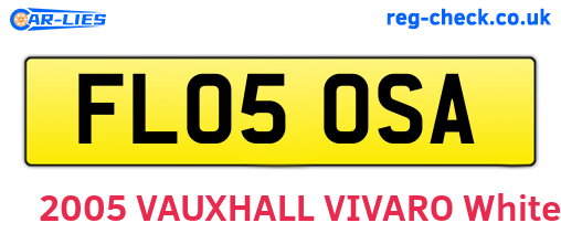FL05OSA are the vehicle registration plates.