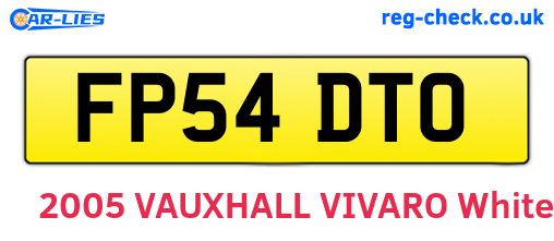 FP54DTO are the vehicle registration plates.