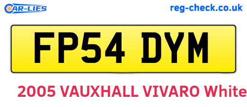 FP54DYM are the vehicle registration plates.