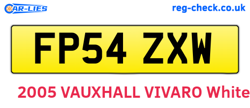 FP54ZXW are the vehicle registration plates.