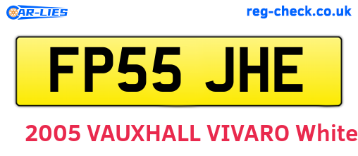FP55JHE are the vehicle registration plates.