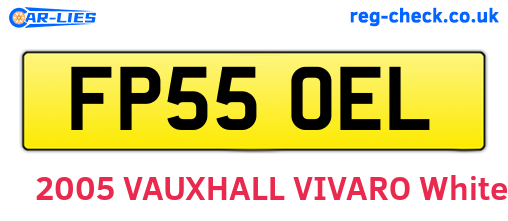 FP55OEL are the vehicle registration plates.