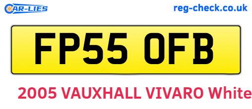 FP55OFB are the vehicle registration plates.