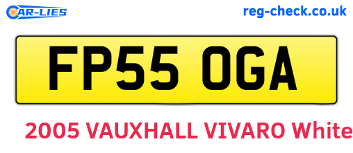 FP55OGA are the vehicle registration plates.