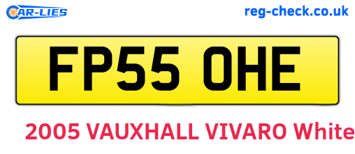 FP55OHE are the vehicle registration plates.