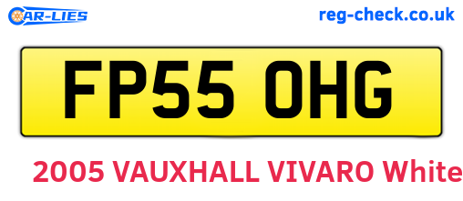 FP55OHG are the vehicle registration plates.