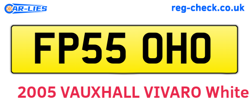 FP55OHO are the vehicle registration plates.