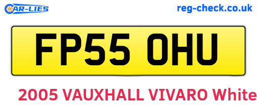 FP55OHU are the vehicle registration plates.