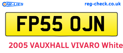 FP55OJN are the vehicle registration plates.