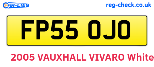 FP55OJO are the vehicle registration plates.
