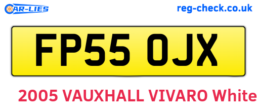 FP55OJX are the vehicle registration plates.