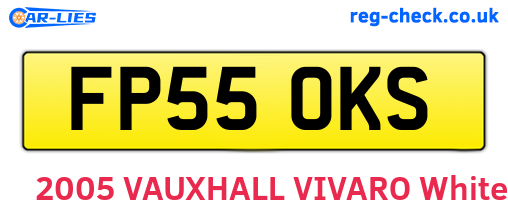 FP55OKS are the vehicle registration plates.