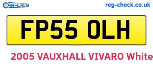 FP55OLH are the vehicle registration plates.