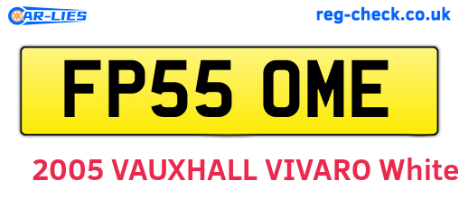 FP55OME are the vehicle registration plates.
