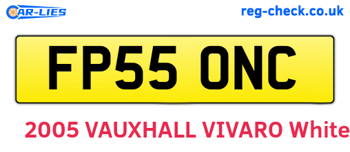 FP55ONC are the vehicle registration plates.