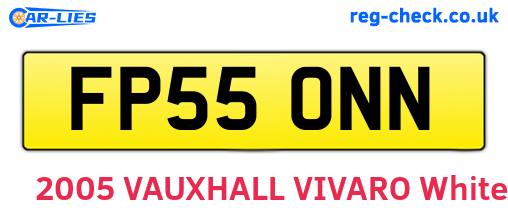 FP55ONN are the vehicle registration plates.