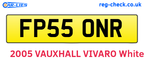 FP55ONR are the vehicle registration plates.