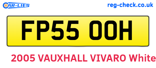 FP55OOH are the vehicle registration plates.