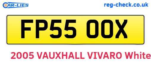 FP55OOX are the vehicle registration plates.