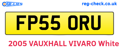 FP55ORU are the vehicle registration plates.
