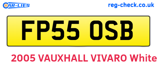 FP55OSB are the vehicle registration plates.