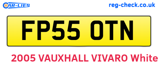 FP55OTN are the vehicle registration plates.