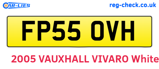 FP55OVH are the vehicle registration plates.