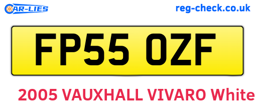 FP55OZF are the vehicle registration plates.
