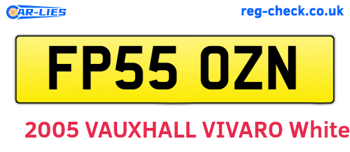 FP55OZN are the vehicle registration plates.