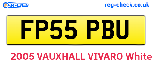 FP55PBU are the vehicle registration plates.