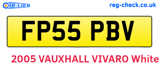 FP55PBV are the vehicle registration plates.