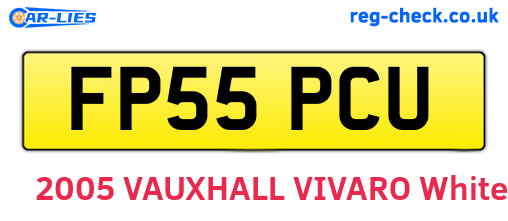 FP55PCU are the vehicle registration plates.