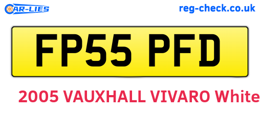FP55PFD are the vehicle registration plates.