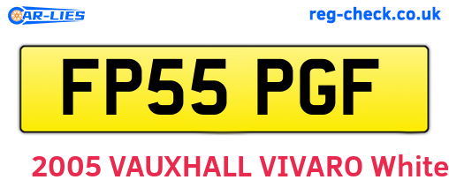 FP55PGF are the vehicle registration plates.