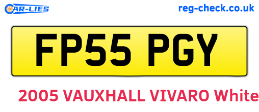 FP55PGY are the vehicle registration plates.