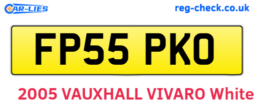 FP55PKO are the vehicle registration plates.