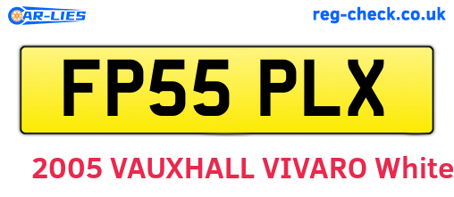 FP55PLX are the vehicle registration plates.