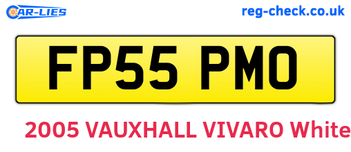 FP55PMO are the vehicle registration plates.