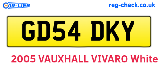 GD54DKY are the vehicle registration plates.