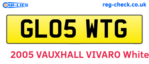GL05WTG are the vehicle registration plates.