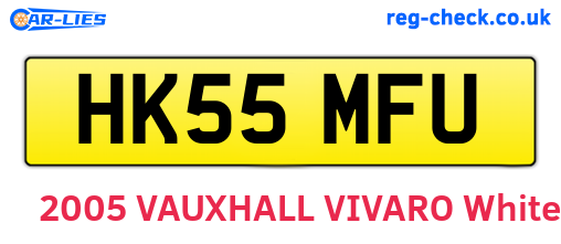 HK55MFU are the vehicle registration plates.