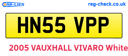 HN55VPP are the vehicle registration plates.